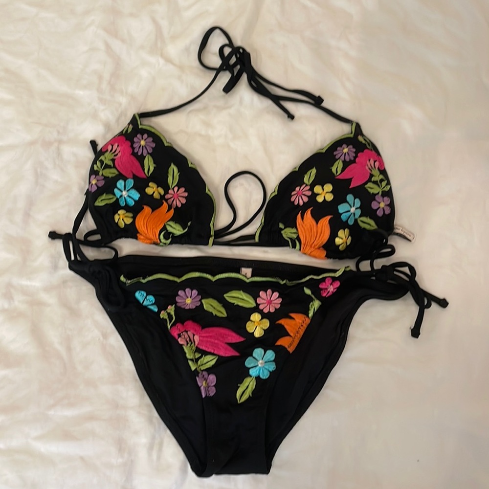 Nanette Lepore Floral String Bikini (M/L)